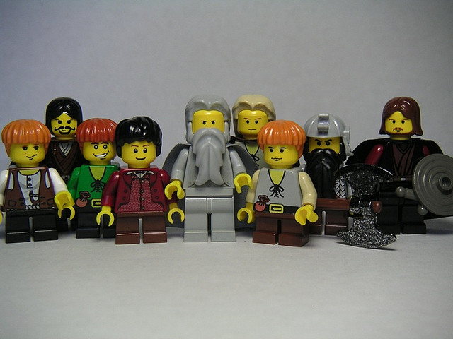 The Fellowship of the Ring, re-enacted with
Lego characters.