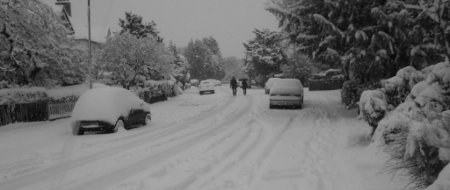 A lot of snow in London.